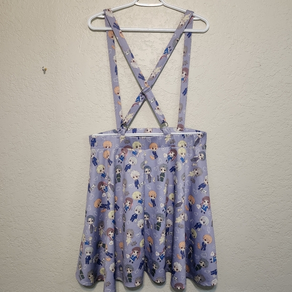HOT TOPIC Fruits Basket Suspender Skirt 2X Anime Chibi Characters - Picture 4 of 10